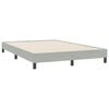 vidaXL Sommier &agrave; lattes de lit et matelas et LED gris clair 160x220cm velours