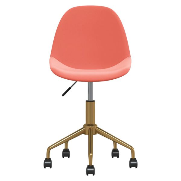 vidaXL Chaises pivotantes &agrave; manger lot de 2 Rose Velours