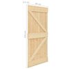 vidaXL Porte coulissante avec kit de quincaillerie 90x210cm Pin massif