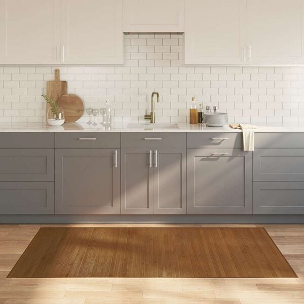 vidaXL Tapis rectangulaire marron 100x200 cm bambou