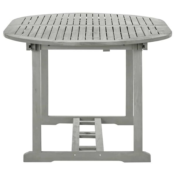vidaXL Table de jardin Gris 200x100x75 cm Bois d'acacia massif