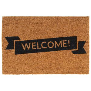 vidaXL Tapis de porte naturel 40x60 cm fibre de coco touffet&eacute;