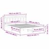 vidaXL Cadre de lit Marron 160 x 200 cm Pin massif
