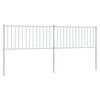 vidaXL T&ecirc;te de lit de remplacement m&eacute;tal blanc 200 cm