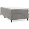 vidaXL Sommier &agrave; lattes de lit et matelas gris clair 100x203cm velours
