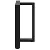 vidaXL Pieds de table à manger en T, 2 pièces, noir, 80 x 35 x (72-73) cm, acier