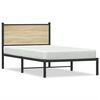 vidaXL Cadre de lit en m&eacute;tal sans matelas ch&ecirc;ne sonoma 107x203 cm
