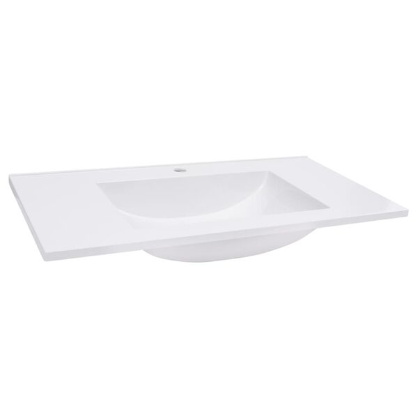 vidaXL Lavabo encastré 800x460x130 mm SMC Blanc