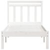 vidaXL Cadre de lit sans matelas blanc bois massif