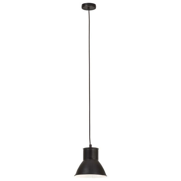 vidaXL Lampe suspendue 25 W Noir Rond 17 cm E27