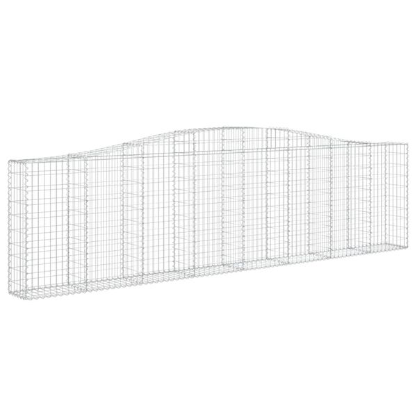vidaXL Panier de gabions arqué 400x30x100/120 cm Fer galvanisé