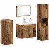 vidaXL Ensemble de mobilier de salle de bain 4 pcs Bois Ancien