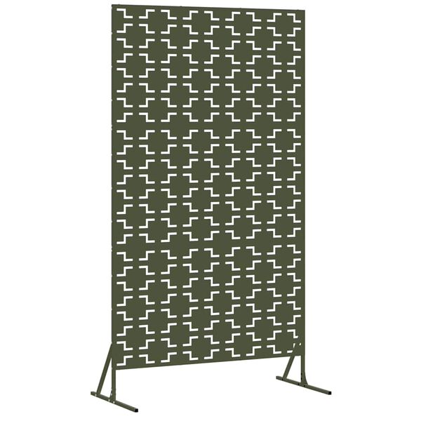 vidaXL &Eacute;cran de confidentialit&eacute; Olive 100 x 50 x 180 cm Acier