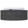 vidaXL Lampe de plafond Noir 30 x 13,5 cm tissu