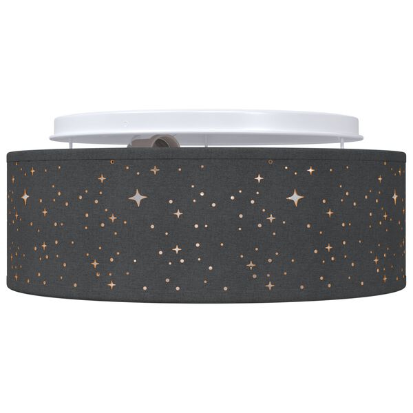 vidaXL Lampe de plafond Noir 30 x 13,5 cm tissu