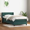 vidaXL Sommier &agrave; lattes de lit et matelas vert fonc&eacute; 80x210 cm velours