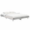 vidaXL Cadre de lit sans matelas gris b&eacute;ton 135x190 cm
