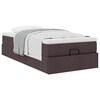 vidaXL Cadre de lit ottoman avec matelas marron fonc&eacute; 90x190 cm tissu