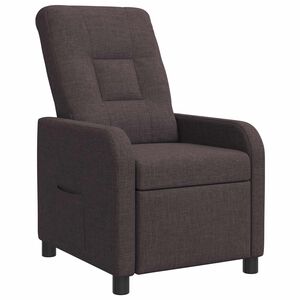 vidaXL Fauteuil inclinable Marron fonc&eacute; Tissu