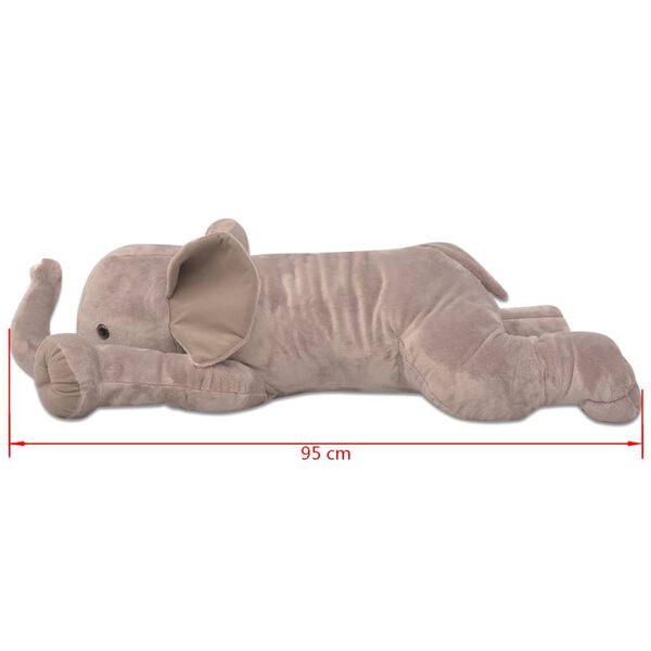 vidaXL &Eacute;l&eacute;phant jouet en peluche XXL 95 cm