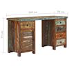 vidaXL Bureau sur pieds Bois de r&eacute;cup&eacute;ration massif 140 x 50 x 77 cm