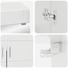 vidaXL Ensemble de mobilier de salle de bain TULUM Blanc brillant