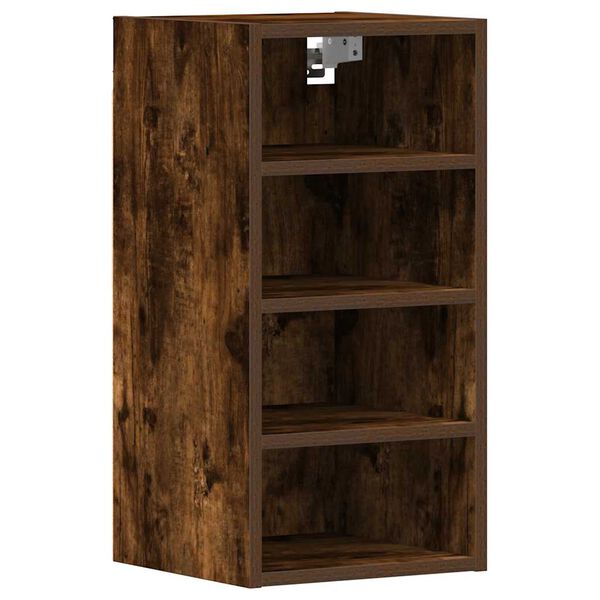 vidaXL Armoire suspendue "Riga" Ch&ecirc;ne fum&eacute; 30 x 29,5 x 60 cm Bois d'ing&eacute;nierie