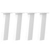 vidaXL Pieds de table basse 4 pi&egrave;ces Blanc 42 cm Acier