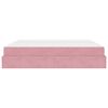 vidaXL Cadre de lit avec matelas avec matelas 2 pcs Rose Velours