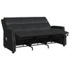 vidaXL Fauteuil de massage inclinable 3 places noir similicuir
