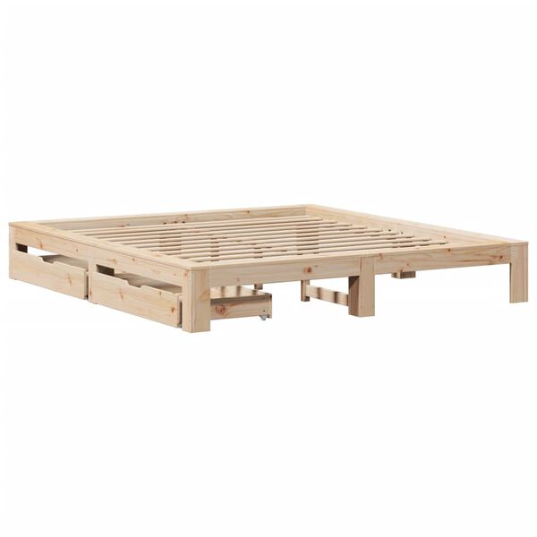 vidaXL Cadre de lit sans matelas 180x200 cm bois massif de pin