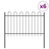 vidaXL Cl&ocirc;ture de jardin BOXTEL 6 pc 10,2 x 1,2 m Gris