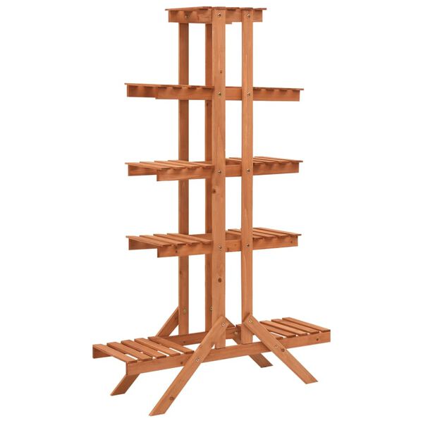 vidaXL Support pour plantes 83x25x132 cm Bois de sapin massif
