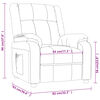 vidaXL Fauteuil inclinable &eacute;lectrique Taupe Tissu