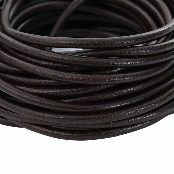 vidaXL Corde en Cuir Marron foncé Ø5 mm x 5 m Cuir
