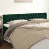 vidaXL T&ecirc;tes de lit 2 pcs Vert fonc&eacute; 90x7x78/88 cm Velours