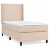 vidaXL Sommier &agrave; lattes de lit avec matelas Cappuccino 100x200 cm