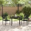 vidaXL Ensemble de salle &agrave; manger pour jardin 3 pcs Noir
