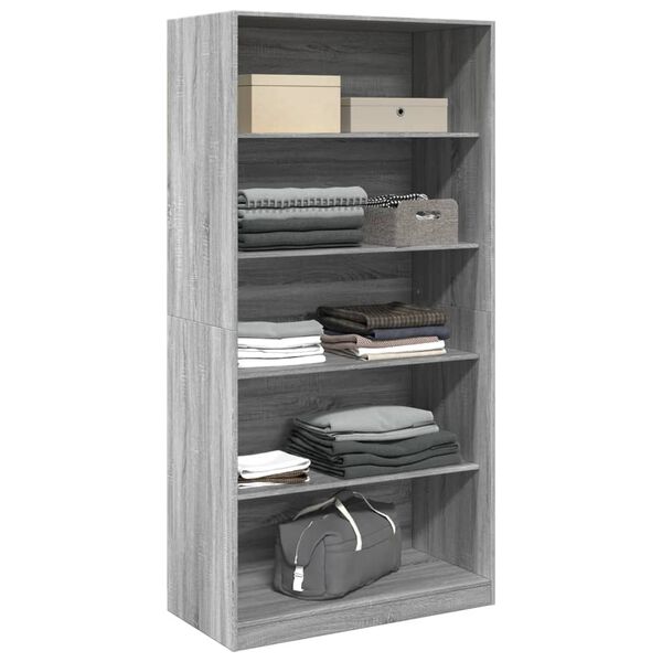 vidaXL Garde-robe sonoma gris 100x50x200 cm bois d'ingénierie