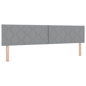 vidaXL T&ecirc;te de lit avec t&ecirc;te de lit Gris clair 200 cm Cuir synth&eacute;tique