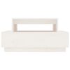 vidaXL Table basse Blanc 80x55x40,5 cm Bois massif de pin