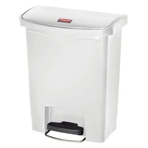Rubbermaid Poubelle &agrave; p&eacute;dale Slim Jim 30 L Blanc