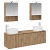 vidaXL Ensemble d'armoire de salle de bain 5 pc Ch&ecirc;ne artisanal