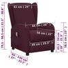 vidaXL Fauteuil de massage Violet Tissu