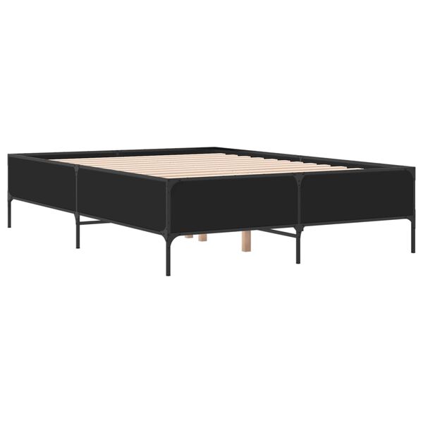 vidaXL Cadre de lit sans matelas noir 120x200 cm