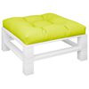 vidaXL Coussin de palette vert brillant 70x70x12 cm tissu