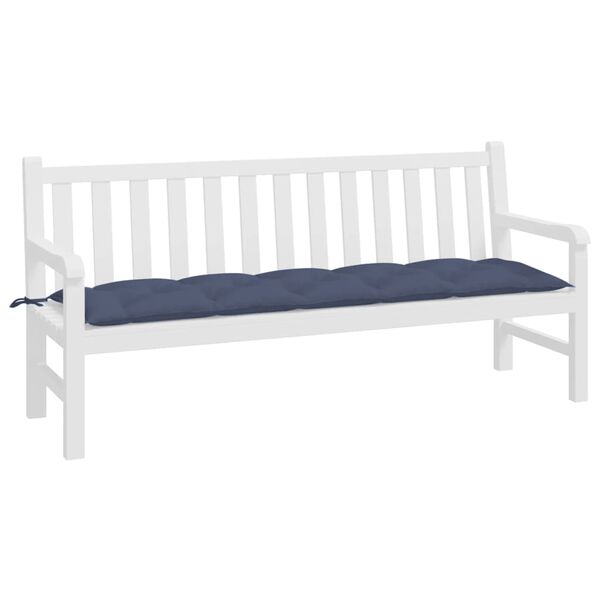 vidaXL Coussin de banc de jardin bleu marine 180x50x7 cm tissu oxford