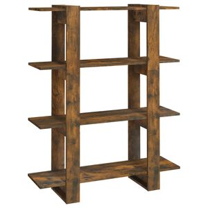 vidaXL Biblioth&egrave;que/S&eacute;parateur de pi&egrave;ce Ch&ecirc;ne fum&eacute; 100x30x123,5 cm