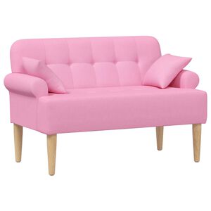 vidaXL Canap&eacute; love seat avec capitonnage en boutons Rose Tissu