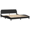 vidaXL Cadre de lit Viana sans matelas noir 180x200 cm similicuir